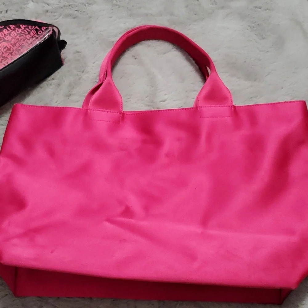 Bundle Victoria Secret Tote Bag + Cosmetic Bag